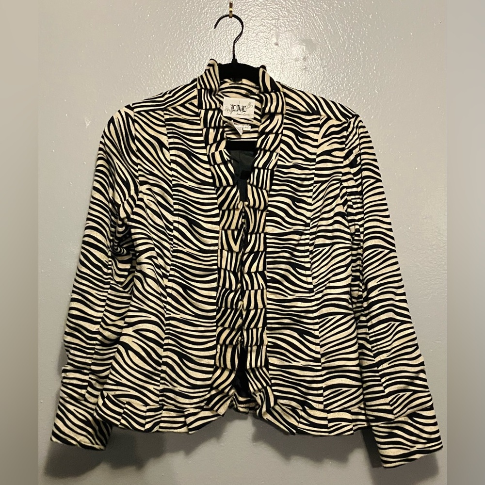 Live a Little Blazer, Zebra Print - Petite Small